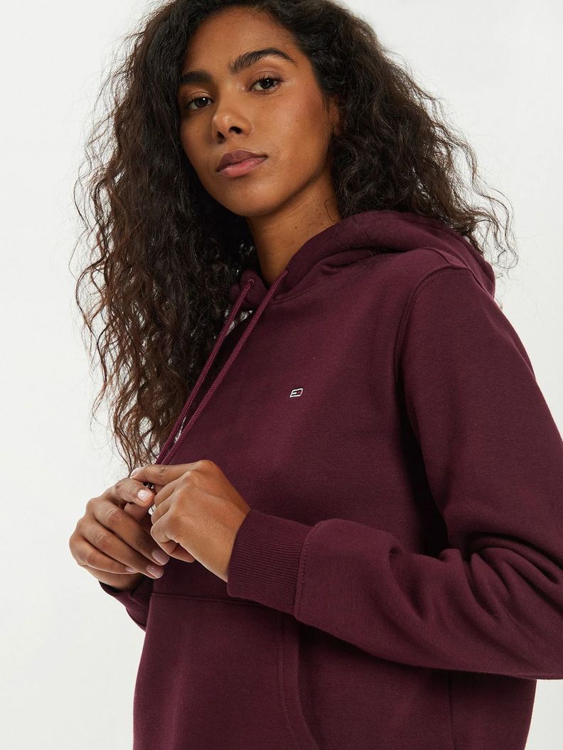 Polerón Hoodie Flag Logo Burdeo Tommy Hilfiger-3