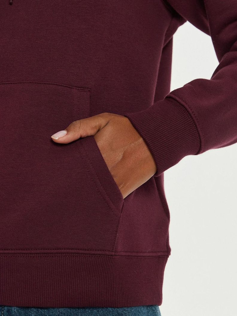 Polerón Hoodie Flag Logo Burdeo Tommy Hilfiger-4
