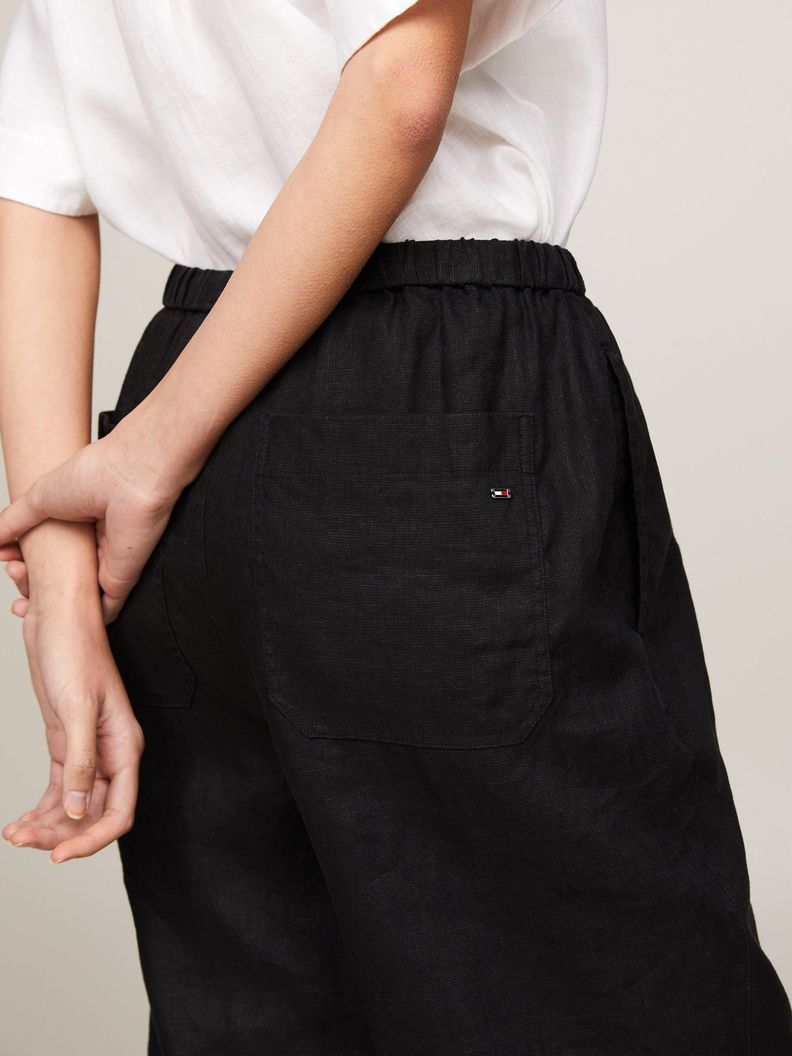 Pantalón Casual Cónico Con Cordón Negro Tommy Hilfiger-3