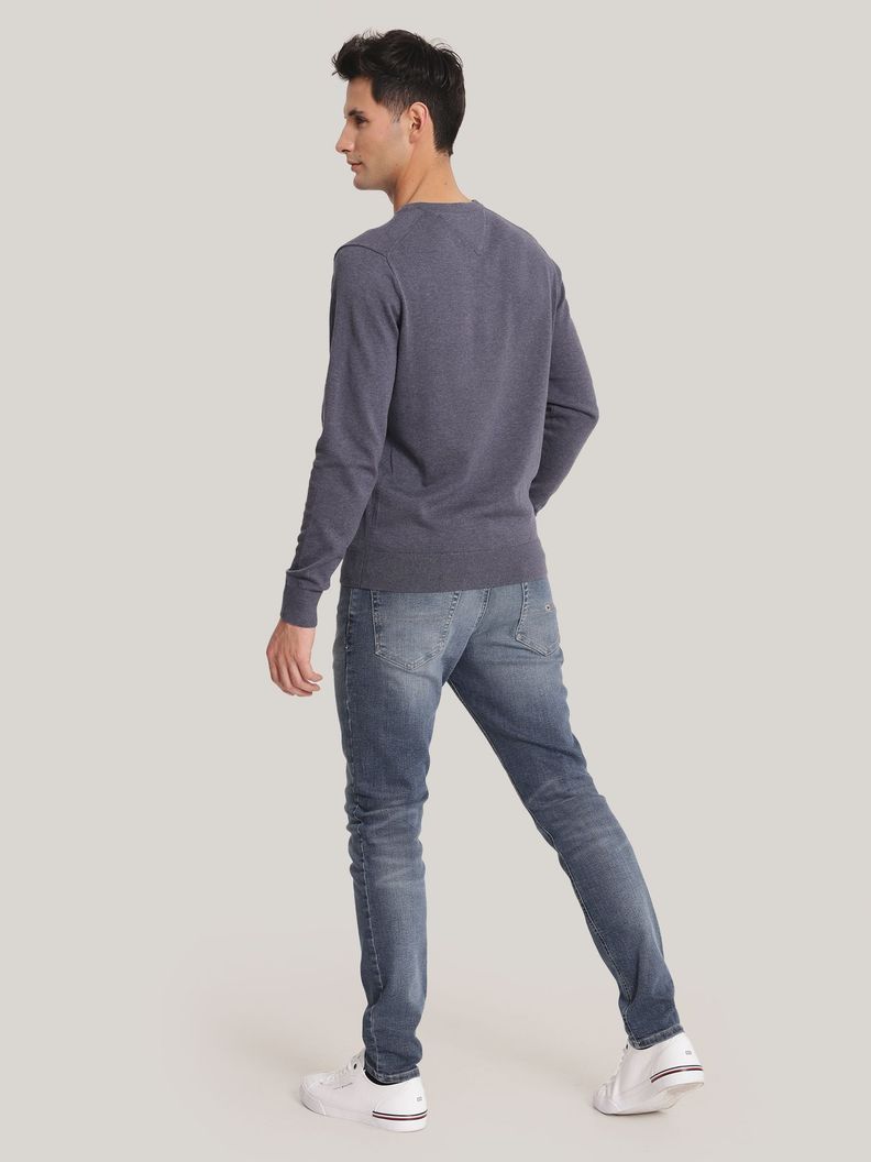 Sweater Básico Signature V-Neck Gris Tommy Hilfiger-2