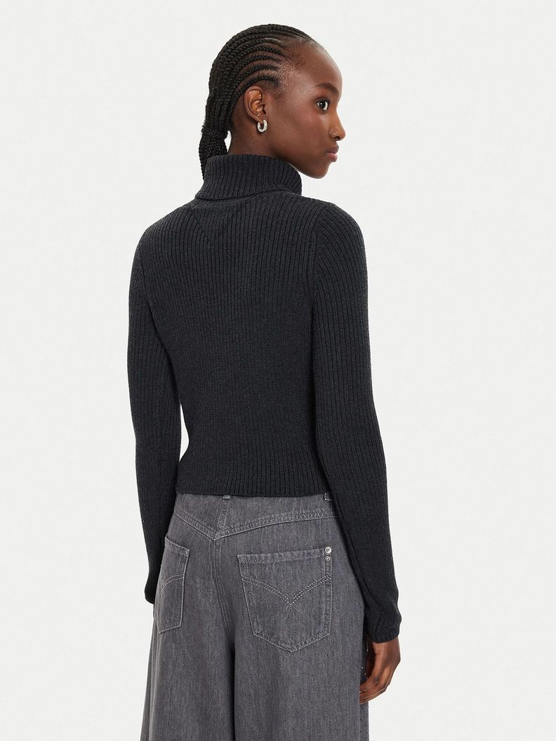 Sweater De Cuello Alto Slim Fit Negro Tommy Hilfiger-2