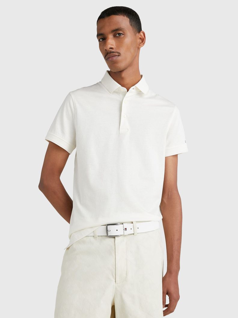 Polo Essential Slim Fit YBI Blanco Tommy Hilfiger-0