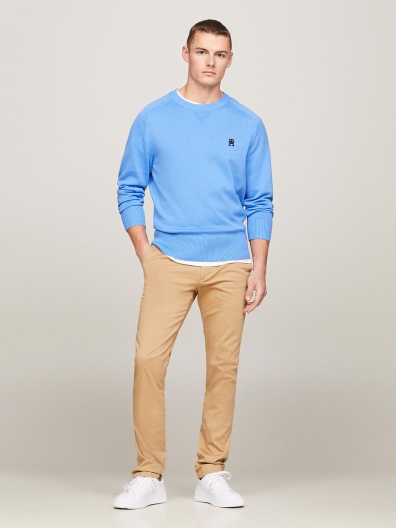 Sweater Relaxed Logo Monogram Celeste Tommy Hilfiger-1