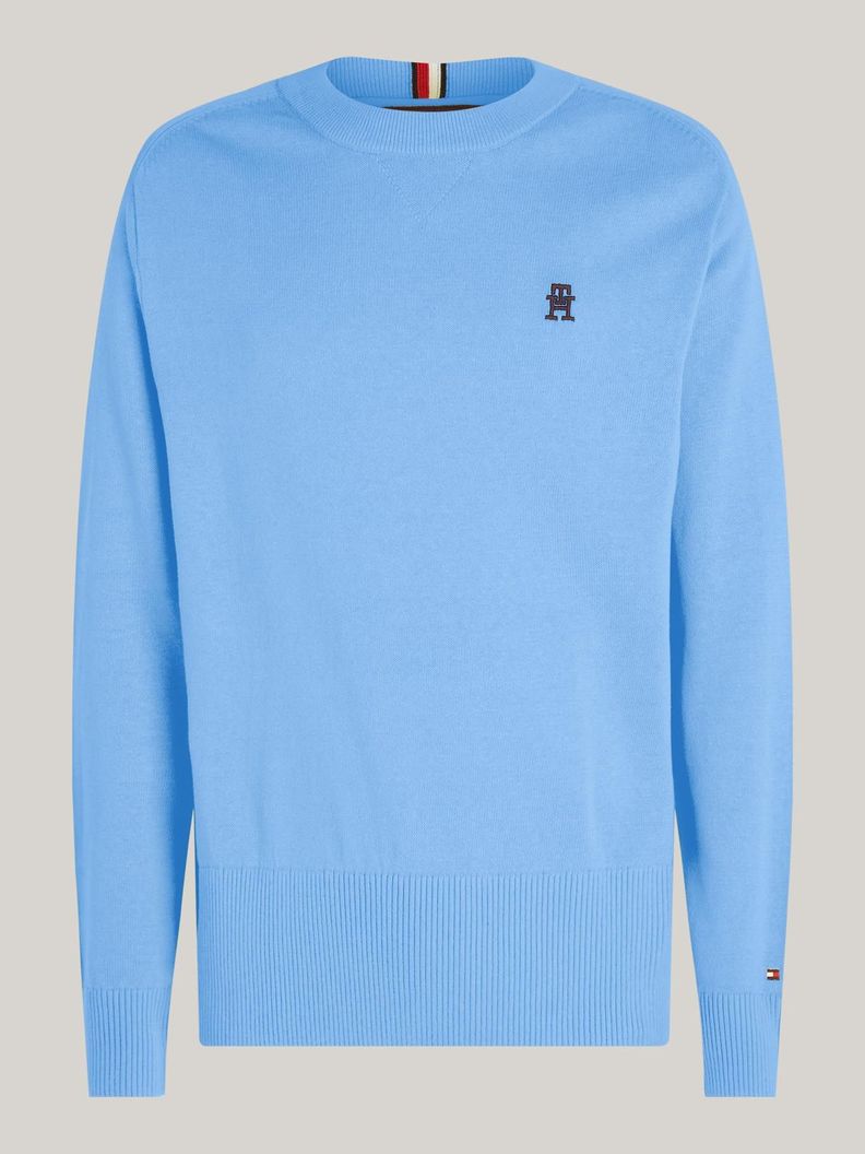 Sweater Relaxed Logo Monogram Celeste Tommy Hilfiger-4