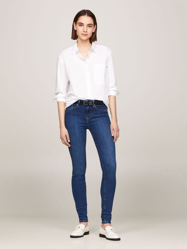 Jeans Skinny Medio Azul Tommy Hilfiger-0