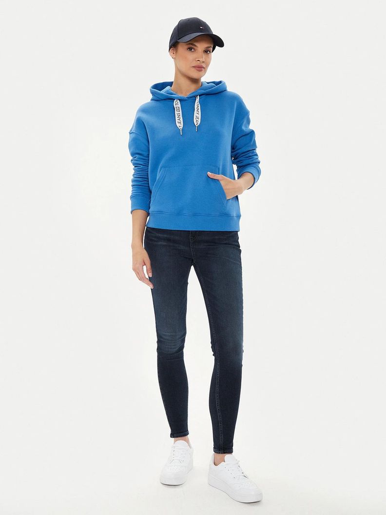 Polerón Hoodie Con-Logo Azul Tommy Jeans-1