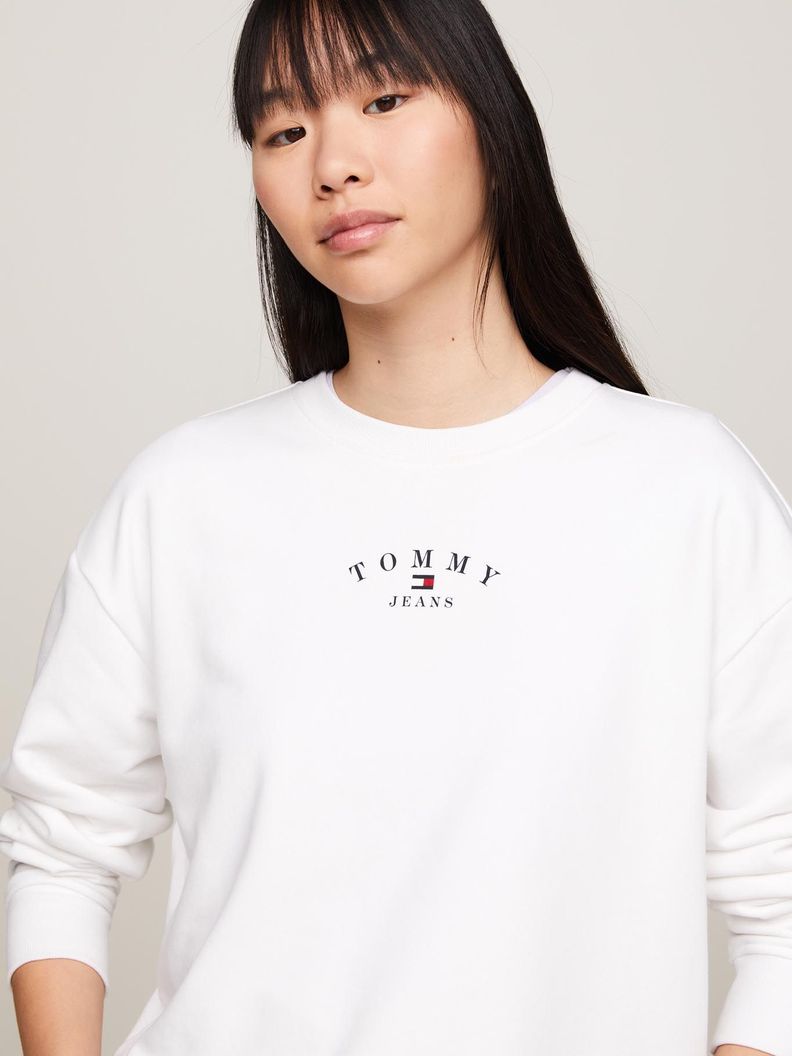 Polerón Relaxed Essential Logo Blanco Tommy Jeans-3