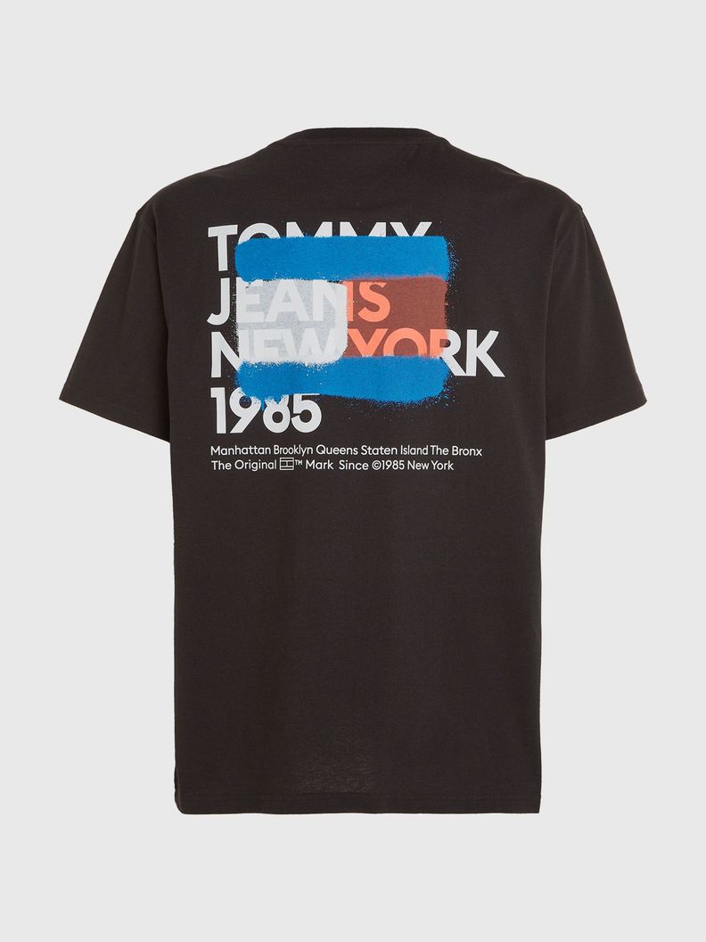 POLERA LOGO DE GRAFITI NEGRO TOMMY JEANS-5