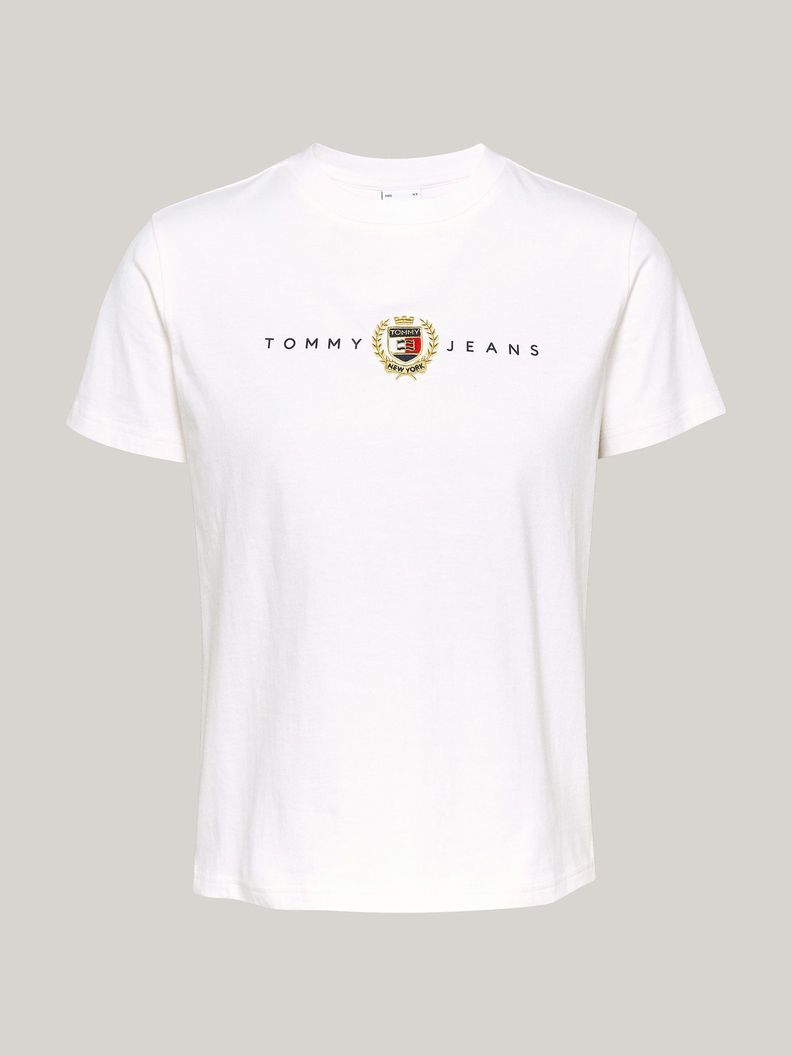 Polera Crest Linear Con Logo Blanco Tommy Hilfiger-4