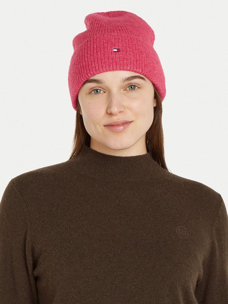 Beanie Essential C Logo Rosado Tommy Hilfiger-1