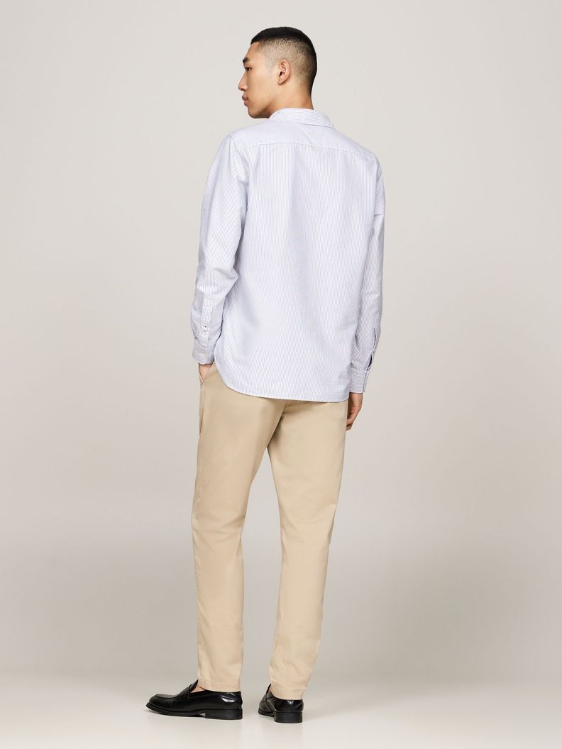 Camisa Heritage De Rayas Regular Fit Celeste Tommy Hilfiger-2