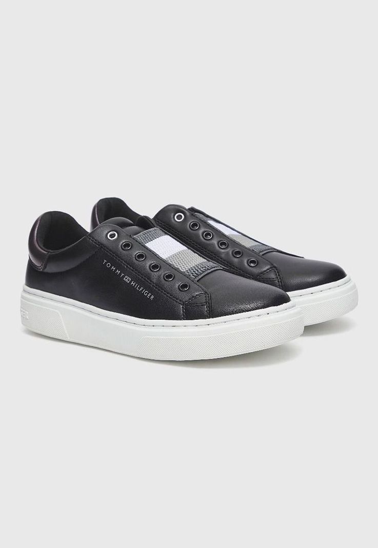 Zapatillas De Niña Con Logo Negro Tommy Hilfiger-0