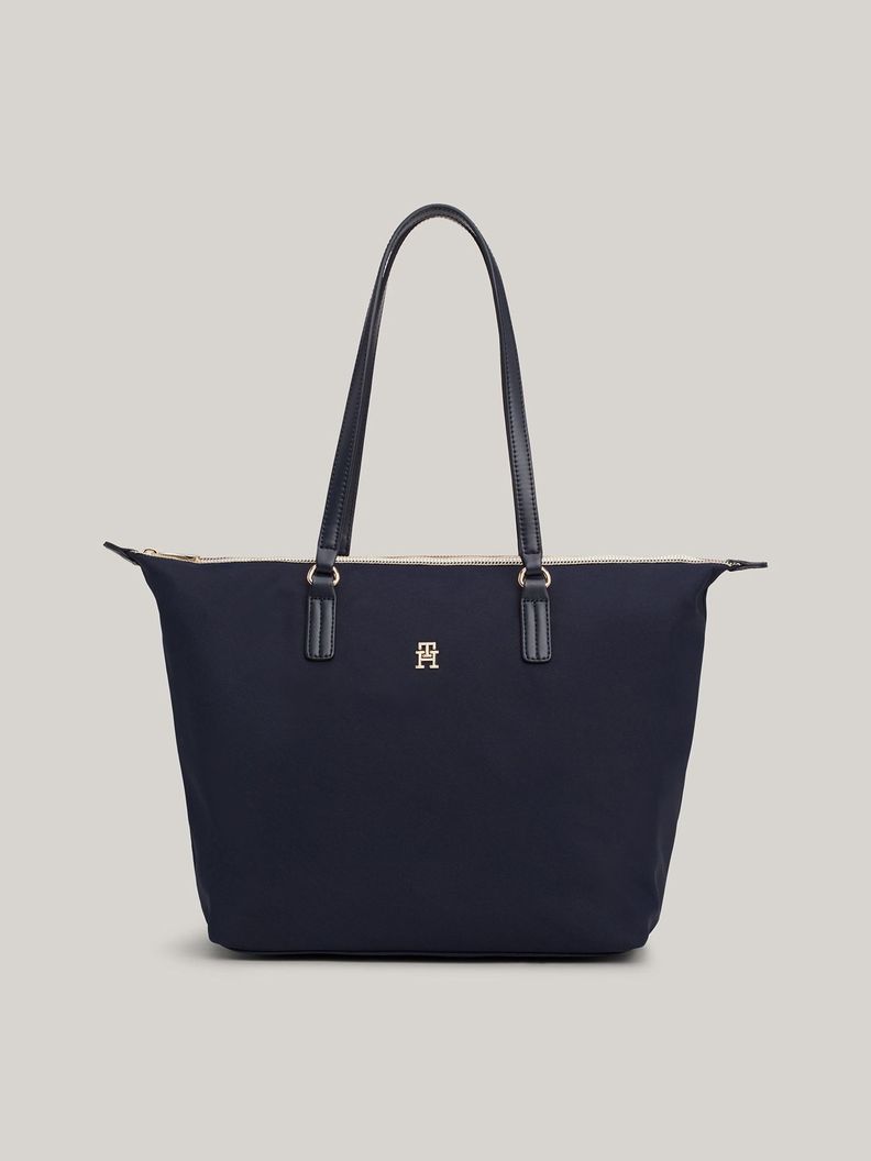 Tote Con Cierre Distintivo Azul Tommy Hilfiger-0