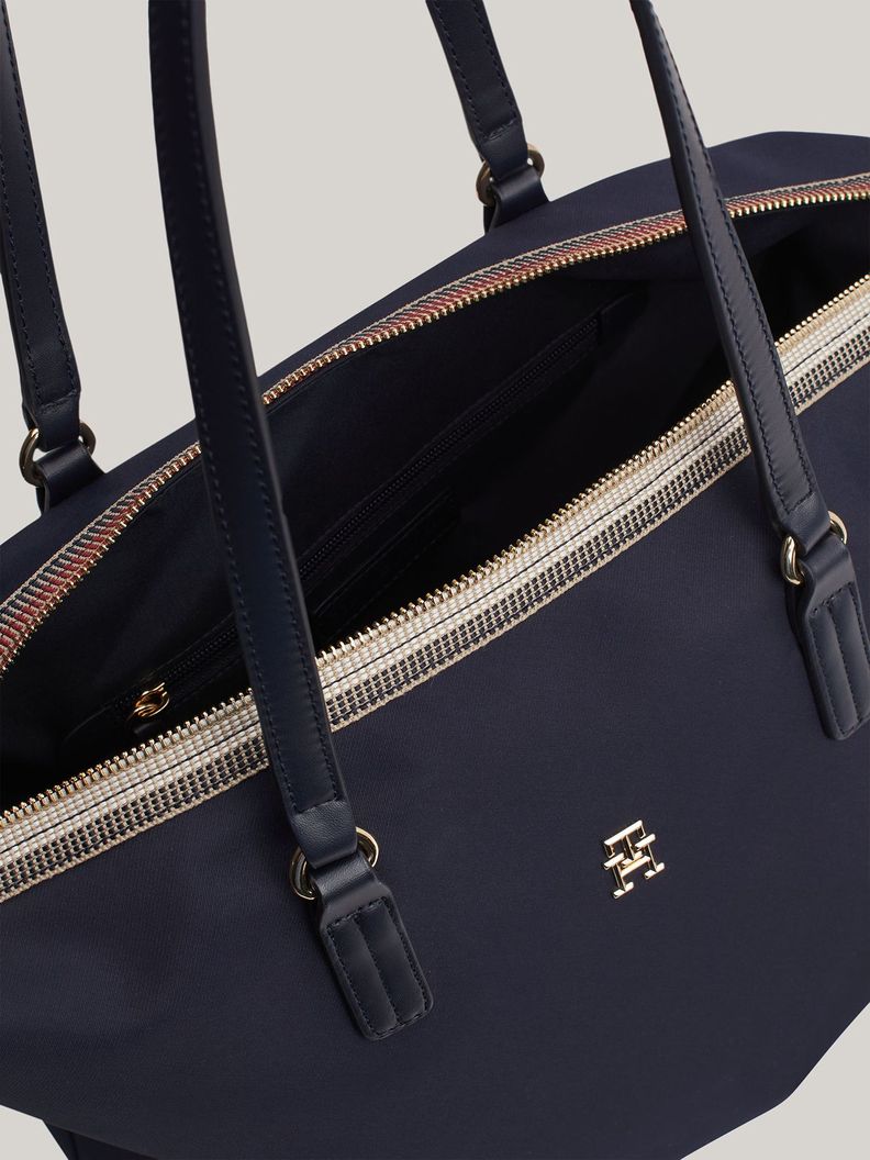 Tote Con Cierre Distintivo Azul Tommy Hilfiger-2