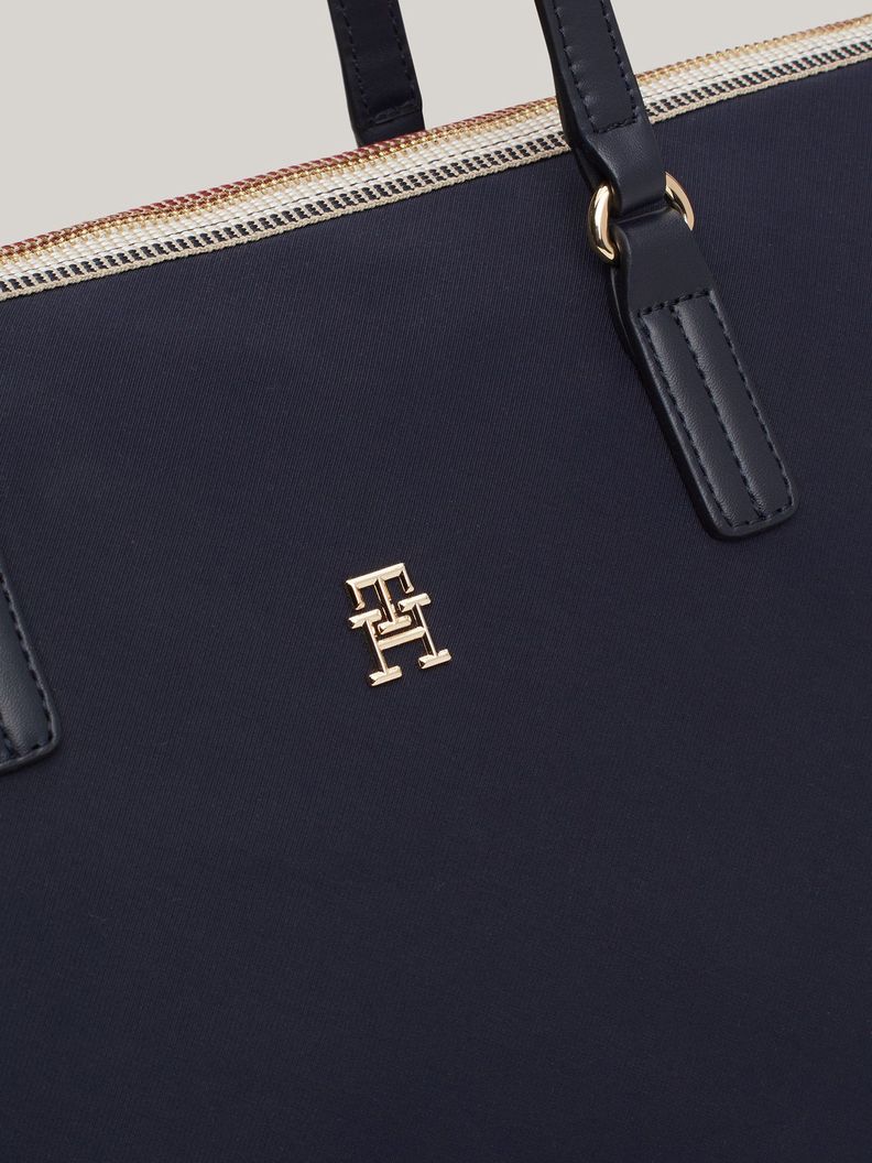 Tote Con Cierre Distintivo Azul Tommy Hilfiger-3