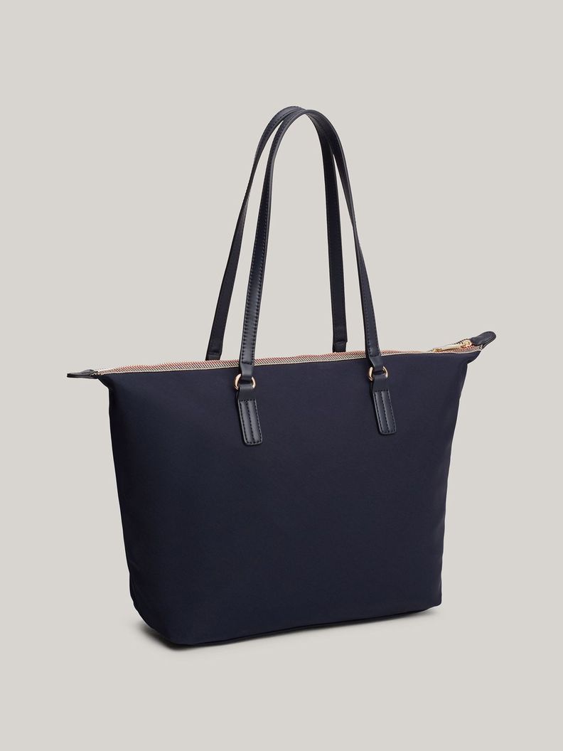 Tote Con Cierre Distintivo Azul Tommy Hilfiger-4