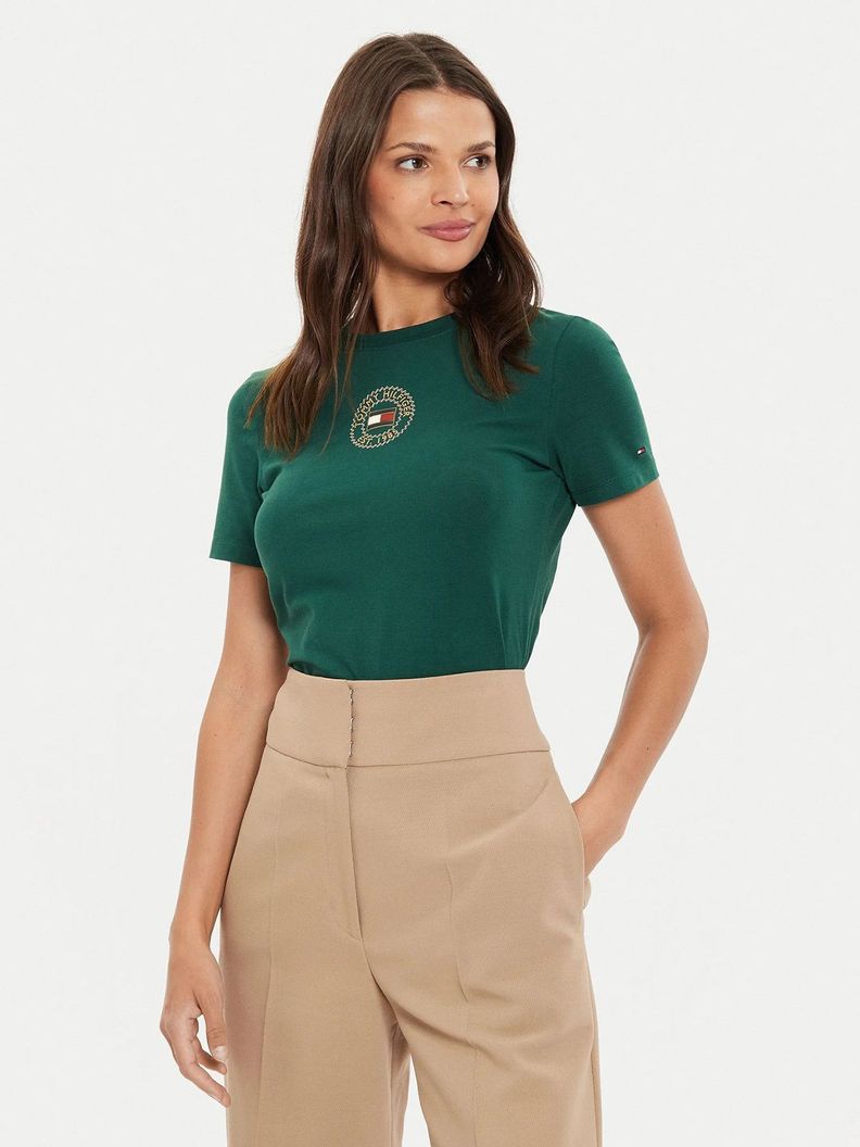 Polera Nautic Graphi Logo Slim Fit Verde Tommy Hilfiger-0