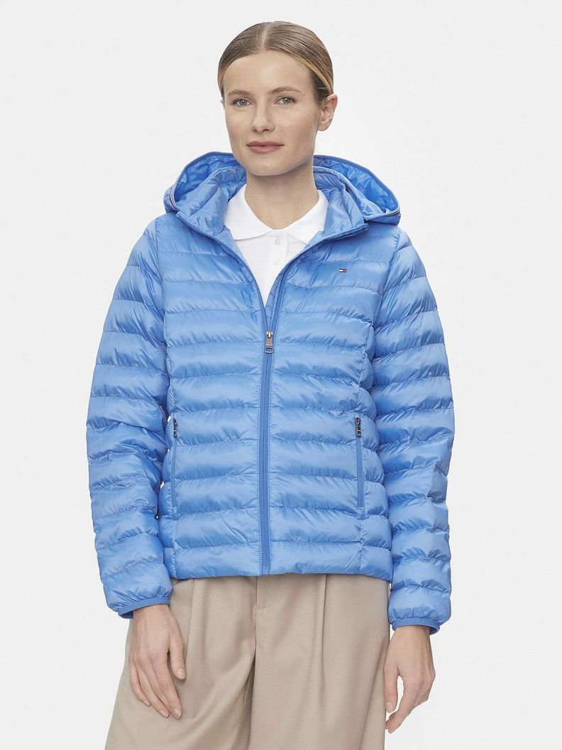 Parka Acolchada Global Stripe Celeste Tommy Hilfiger-0
