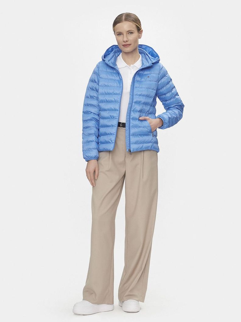 Parka Acolchada Global Stripe Celeste Tommy Hilfiger-1