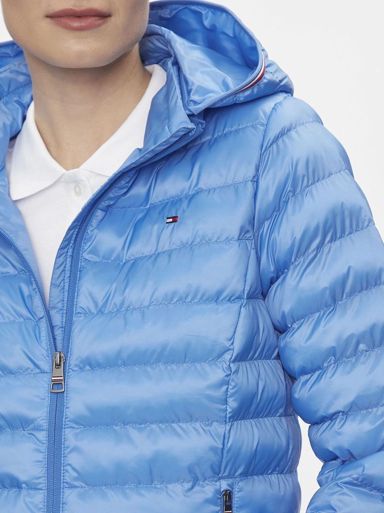 Parka Acolchada Global Stripe Celeste Tommy Hilfiger-4