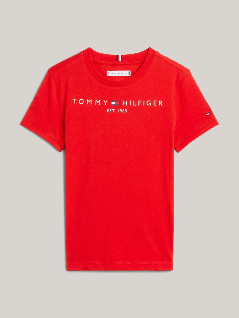 Polera Kids Essential Logo C-Neck Rojo Tommy Hilfiger-4