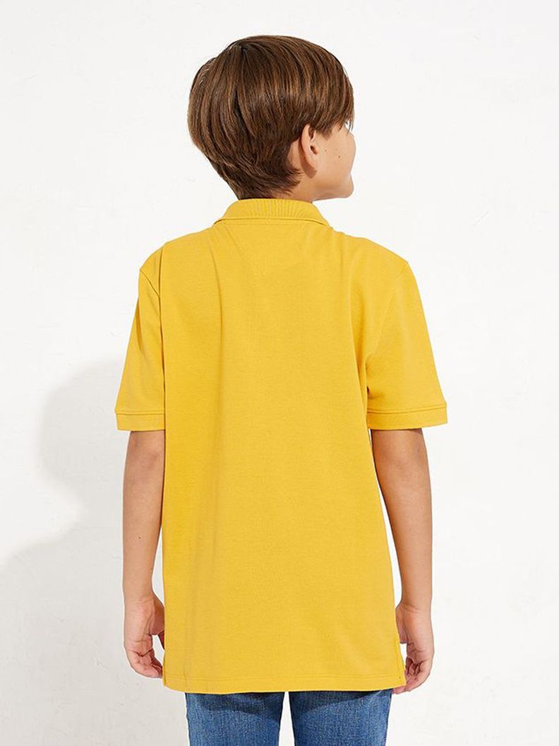 Polo Con Logo Arqueado Amarillo Tommy Hilfiger-2