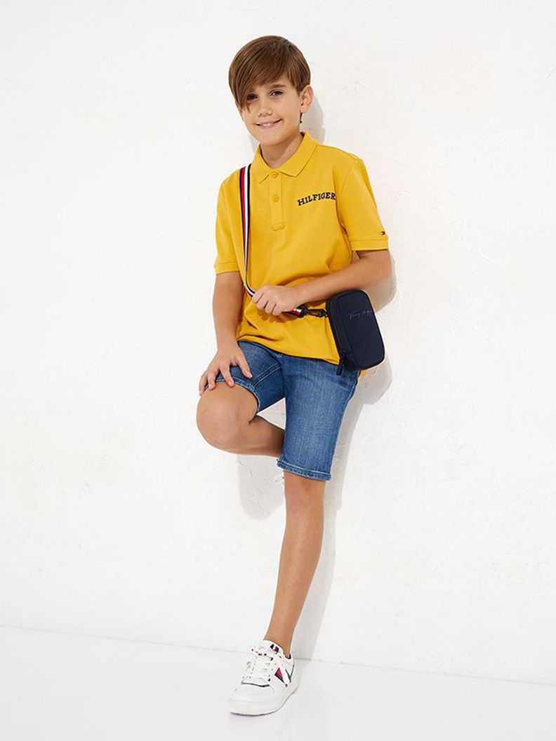 Polo Con Logo Arqueado Amarillo Tommy Hilfiger-3