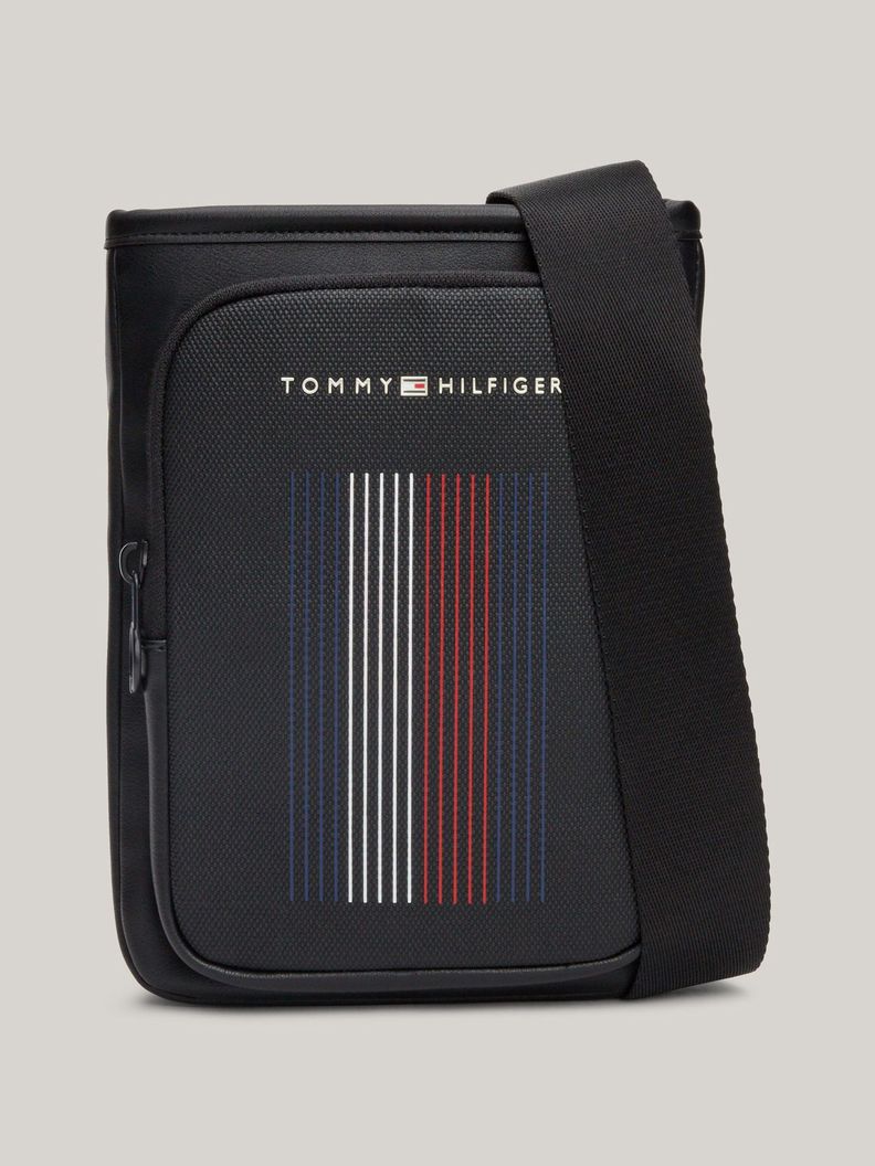 Bolso Global Stripe Logo Metálico Negro Tommy Hilfiger-0