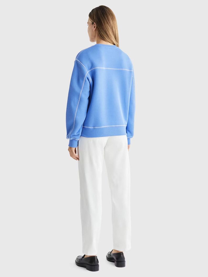 Polerón Logo Monogram Circular Celeste Tommy Hilfiger-2