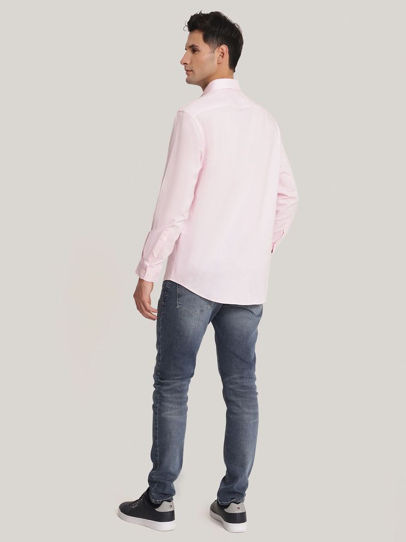 Camisa Solid Logo Slim Fit Rosado Tommy Hilfiger-2