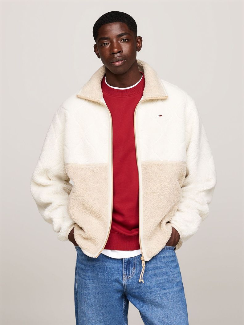 Chaqueta Teddy Essential Con Logo Beige Tommy Hilfiger-0
