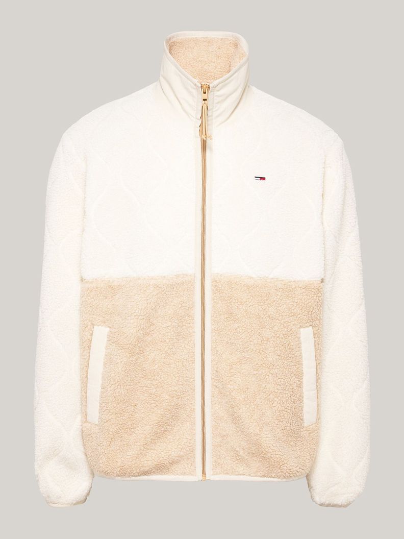 Chaqueta Teddy Essential Con Logo Beige Tommy Hilfiger-4