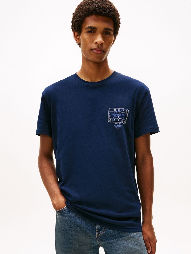 Polera Con Logo Efecto Espray Regular Fit