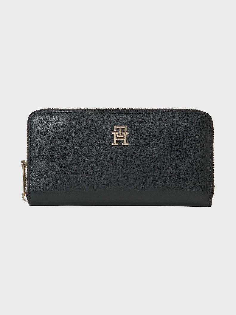 Billetera Chic Grande Con Cierre Negro Tommy Hilfiger-0