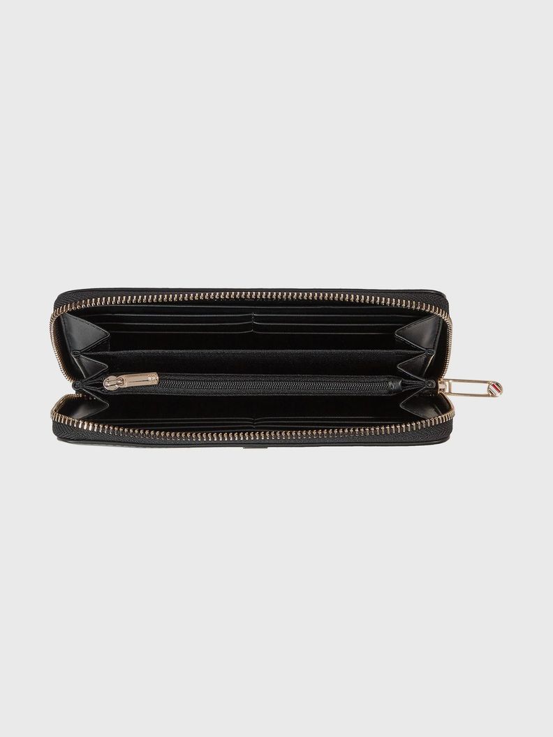 Billetera Chic Grande Con Cierre Negro Tommy Hilfiger-3