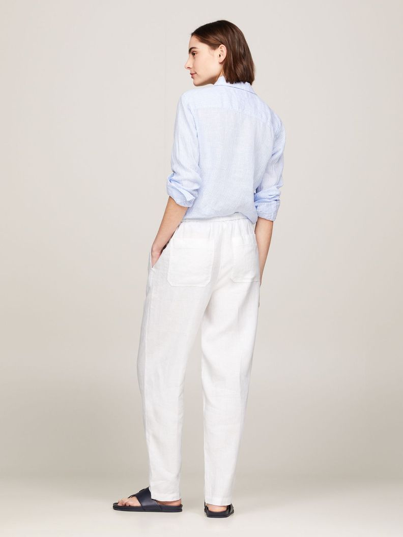 Pantalón Casual Cónico Con Cordón Blanco Tommy Hilfiger-2