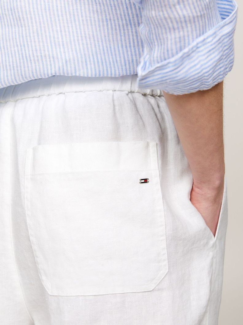 Pantalón Casual Cónico Con Cordón Blanco Tommy Hilfiger-3
