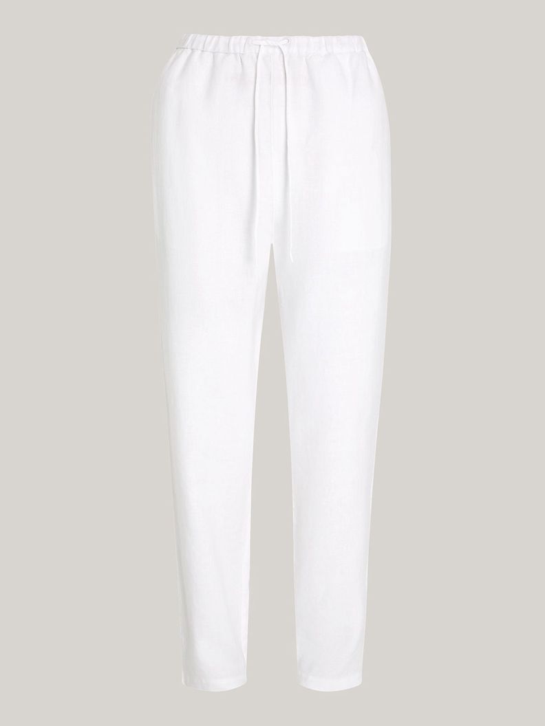 Pantalón Casual Cónico Con Cordón Blanco Tommy Hilfiger-4