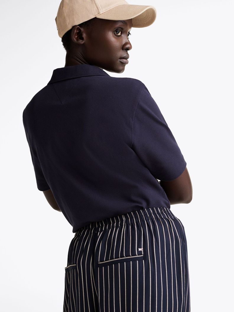 Pantalón De Rayas Con Corte Amplio Azul Tommy Hilfiger-3