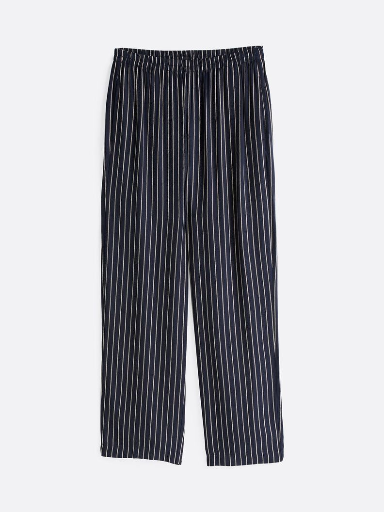 Pantalón De Rayas Con Corte Amplio Azul Tommy Hilfiger-4