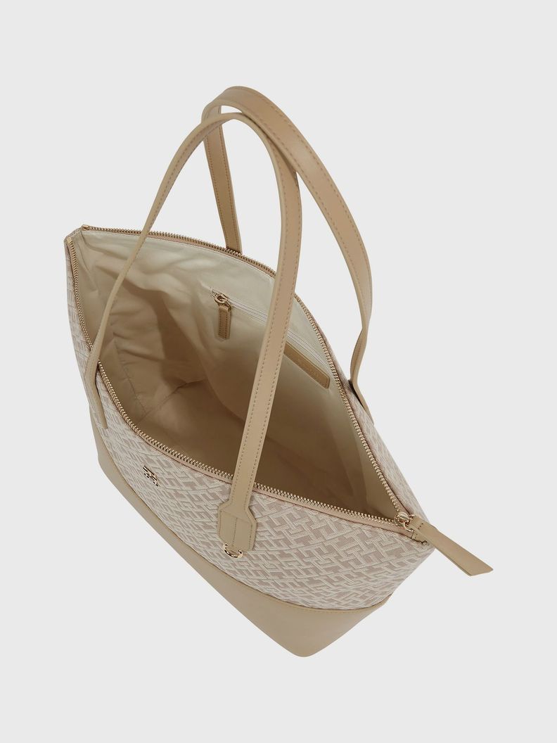 Tote Jacquard Con Monogram Beige Tommy Hilfiger-2