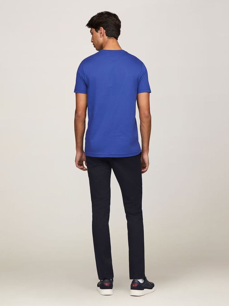 Polera Essential Cotton C-Neck Slim Fit Azul Tommy Hilfiger-2