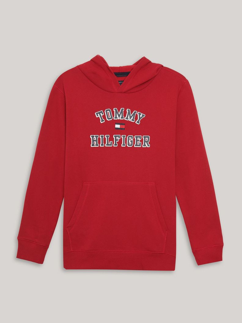 Polerón Hoodie Niño Con Logo Vars Rojo Tommy Hilfiger-0