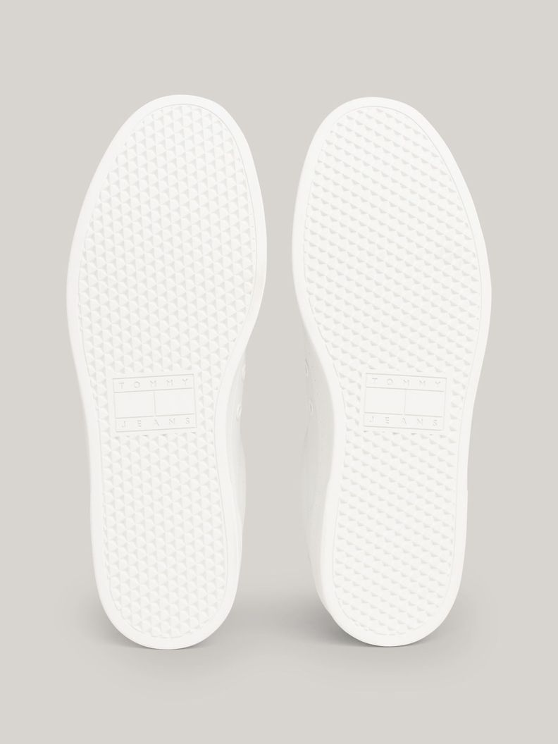 Zapatilla Cuero Cups-ole Con Logo Blanco Tommy Hilfiger-3
