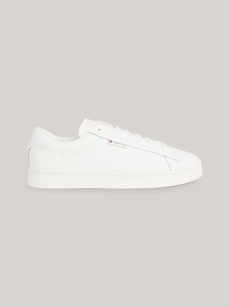 Zapatilla Cuero Cups-ole Con Logo Blanco Tommy Hilfiger-4