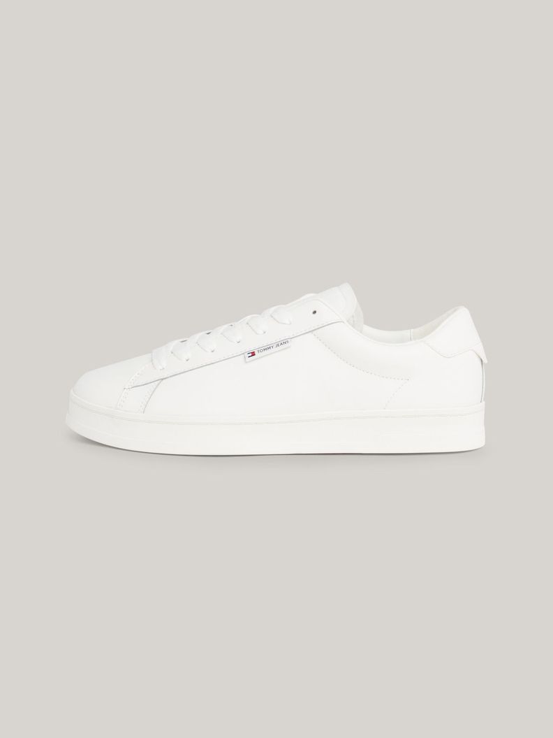 Zapatilla Cuero Cups-ole Con Logo Blanco Tommy Hilfiger-5