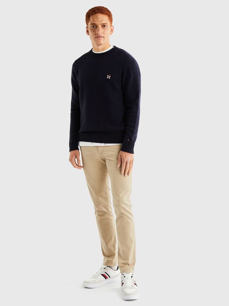 SWEATER LOGO MONOGRAM AZUL TOMMY HILFIGER-1