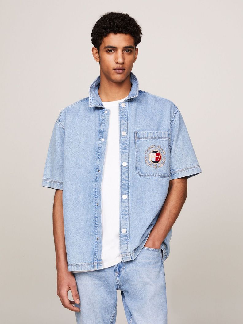 Sobrecamisa Explorer Luxe Con Logo Celeste Tommy Jeans-0