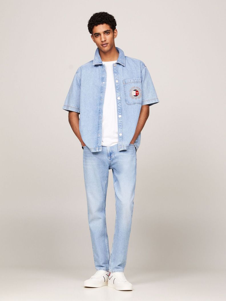 Sobrecamisa Explorer Luxe Con Logo Celeste Tommy Jeans-1