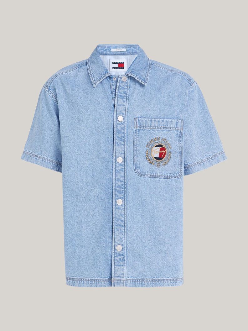 Sobrecamisa Explorer Luxe Con Logo Celeste Tommy Jeans-4